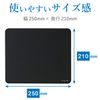 Elecom MP-EC01BK Mouse Pad, Simple, Standard Size, Non-Shifting Lining, Polyester, Black x Black