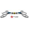 OTTE Blue Sweet Iron Elevator Horse Bit Snaffle with German Silver Rollers (6")