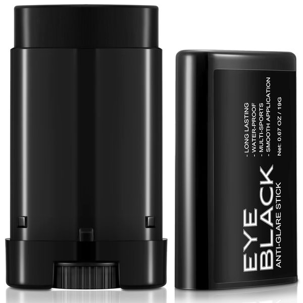CCbeauty EYE BLACK STICK, Anti-Glare Eye Black For Baseball Softball Lacrosse Rugby Hockey Lacrosse, Sweat-Proof Eye Black Grease Paint For Adults Kids, Smooth & Long Lasting, High Pigmented, Black