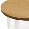 CHARMMA Lamp Table Oak and White Solid Oak Wood,MDF,Solid Acacia Wood,End Tables-289216