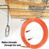 CONNECTION Fish Tape Cable Puller Long 15M Width 3mm Cable Pullers for Electrical Cables Electrical Wire Threader with 2 Metal Lock Wires for Communication Cable,Floor,Wall,Duct(Orange)