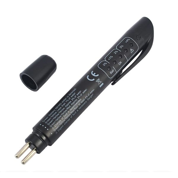 Brake Fluid Liquid Tester Pen,1PC DOT 3 DOT 4 DOT 5.1 Brake Fluid Liquid Tester Pen, Car Diagnostic Testing Tool with 5 LED Indicators, Hydraulic Fluid Liquid Oil Moisture Analyzer