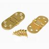 2 Pieces Solid Brass Butler Tray Hinge with Screws for Folding Tables - Gold