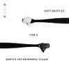 Moon Toothbrushes, Soft Bristle, White and Black Sleek Toothbrushes, 2 Pack