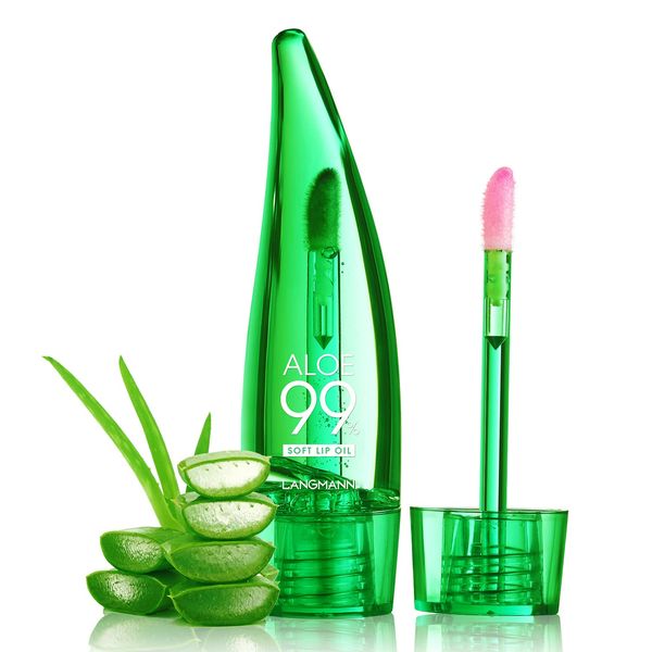 Aloe Vera Lip Oil, Hydrating Lip Glow Lip Tint, Tag und Nacht Lippenpflege Transparent Natural Lip Gloss Lip Balm,Long Lasting Moisturizing Enhancer Lip Care Shine Lip Oil (1)