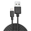 LINDY 31322 3m USB Typ A an Lightning Kabel, schwarz