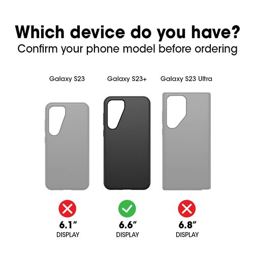 OtterBox Galaxy S23+ Symmetry Series Case - Clear, Ultra-Sleek, Wireless Charging Compatible, Raised Edges Protect Camera & Screen