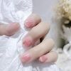 24 Pack Nail Tips Pink Gold Foil Flash Girly Nail