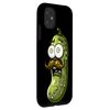 iPhone 11 Funny Pickle Costume with Mustache for Vegetable Fans Case