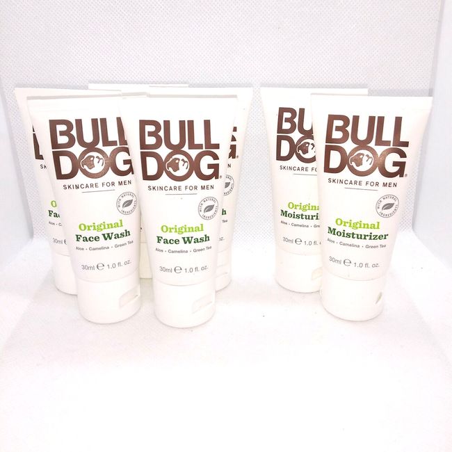 Bulldog Original Face Wash and Moisturizer Skincare for Men 1.0 oz ea Lot of 7