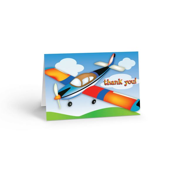 Airplane Thank You Note Card - 10 Boxed Cards & Envelopes - B14145