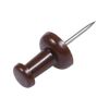 JAM PAPER Colorful Push Pins - Chocolate Brown Pushpins - 100/Pack