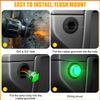 10x 3/4" Strobe+Steady Marker Lights Dual Function Green LED 12V 24V Warning