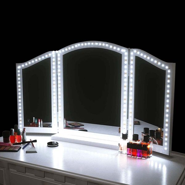 SANSUN LED Vanity Mirror Lights for Makeup Dressing Table Vanity Set, Zigzag 4m Flexible LED Strip Light, Non-Dimmable (Mirror Not Include)
