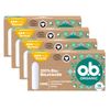 o.b. Organic Normal Tampons, 100% Organic Cotton, Plastic-free, 64 Count