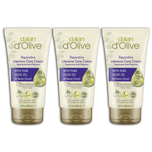 3 x Dalan d'Olive Intensive Cream 60 ml Tube