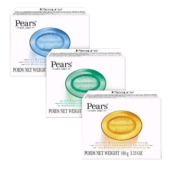 ( 3 ) Pears Pure & Gentle Transparent Soap Variety Pack Bar Soap 
