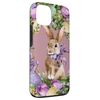 iPhone 13 Purple Spring Flowers And Easter Rabbit Wreath For Bunny Mom Smartphone Case