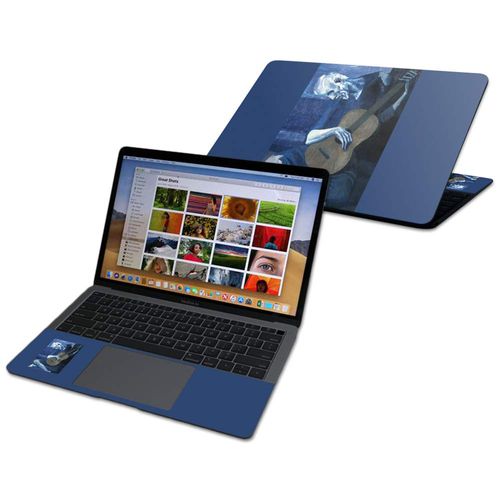 MightySkins Skin Compatible with Apple MacBook Air 13" (2020-2018) - Old Guitarist | Protective and Unique Vinyl Decal wrap Cover | Easy to Apply, Remove, and Change Styles | Made in The USA