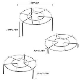 1 Set of 3, Stainless Steel Trivet Rack Stand, SourceTon 3 Sizes