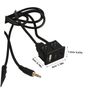 PACKOVE Car Flush Mount USB Extension Cable Audio Jack Extra USB Ports for Car