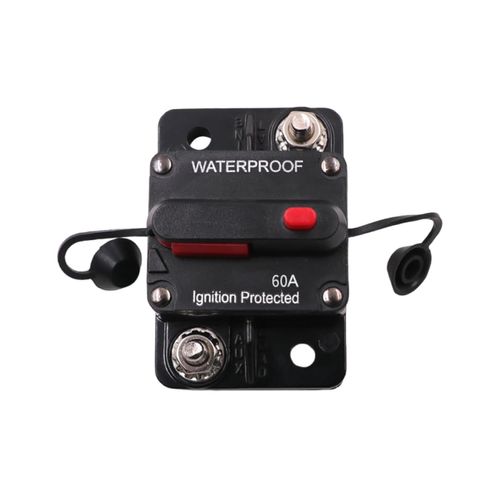 ZIMISI 60 Amp Circuit Breaker, 12-48V Waterproof Battery Disconnect for Boat Motor, Battery Solar System Inline Inline Fuse Inverter with Manual Reset Switch for Marine Trolling Motor/Car Audio/RV