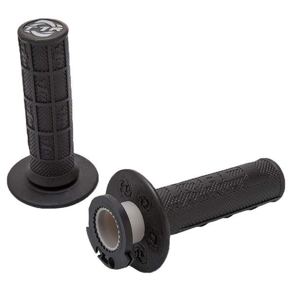 Torc1 3750-0207 Defy MX Lock-On Half Waffle Grips - Black