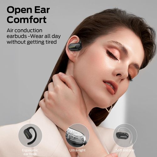 Monster Open Ear AC312 Headphones, Bluetooth 5.4, Wireless Earbuds with ENC Noise-Cancelling Mic, Immersive Stereo Sound by 16mm Large Drivers, Clear Calls, 32H Playtime, Sport Earbuds for Gym
