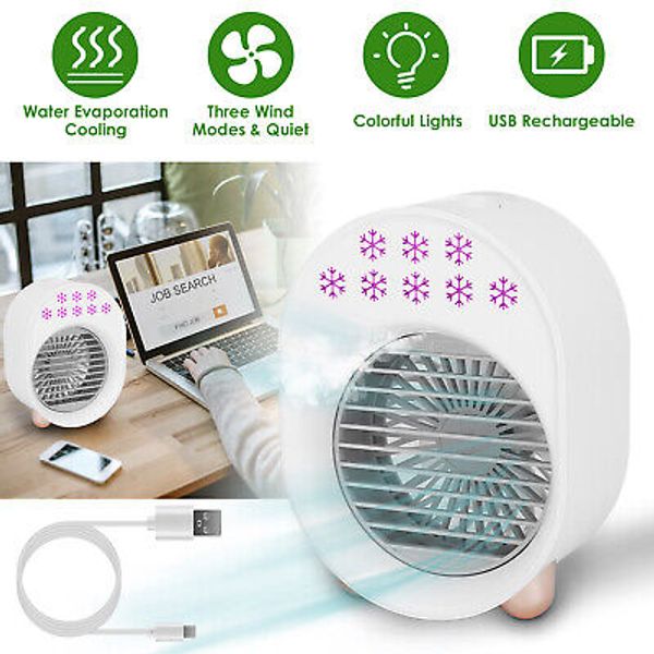 Portable Air Conditioners-Portable AC Small Mini Mobile Cooling Fan 3 Wind Modes