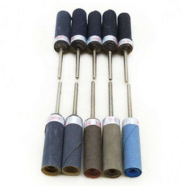 10piece Sanding Drums Sleeves Sandpaper Bar Sander Accessories Rotary Tool Sanding Drums Sander Kit Polishing Burr Stick Roller Sanding Tool 600 Grit