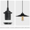Vintage E27 Lamp Holder, Backlite Edison Screw E27 Bulb Holder, External Thread Retro Style E27 Light Bulb Holder, DIY Pendant Socket (Black 2 Pack)
