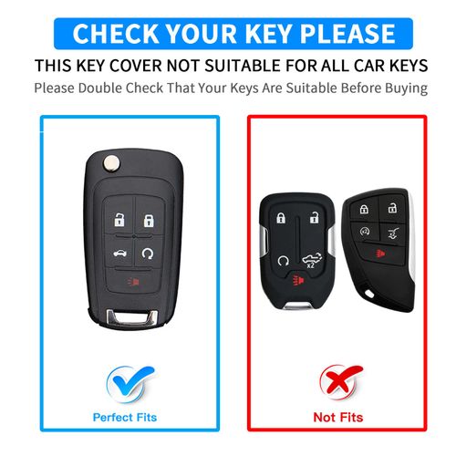 QBUC for Chevy Key Fob Cover with Diamond Keychain, for Chevrolet Equinox Malibu Camaro Cruze Impala GMC, for Buick LaCrosse Regal Allure Key Protector for Women, 5 Button (S-PURPLE)