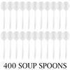 Plasticpro Cutlery 400 Mediumweight White Disposable Plastic Soup Spoons