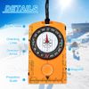 PATIKIL Orienteering Compass, 2 Pack Navigation Hiking Backpacking Compasses for Map Reading Survival Outdoor Exploring, Orange