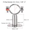 sourcing map Wall Mount Ceiling Mount Pipe Support, 304 Stainless Steel Adjustable Pipe Strap Clamp for 48-51mm Pipe