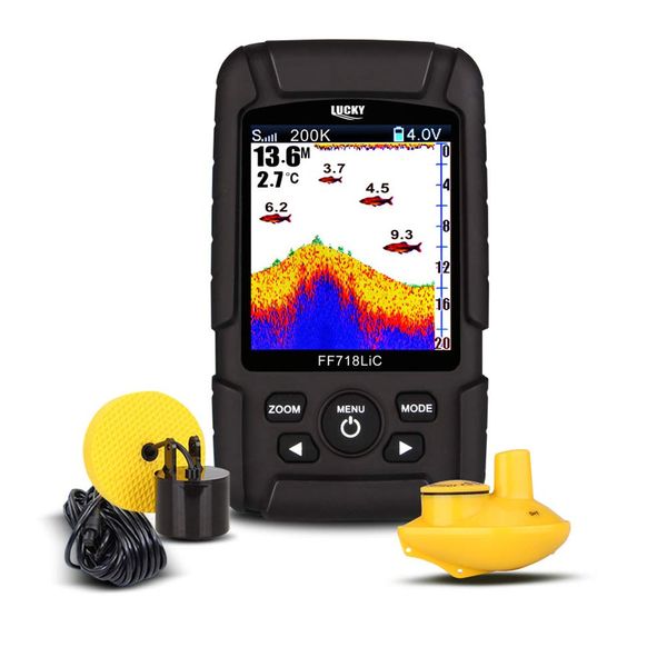 LUCKYLAKER Fishfinder, Wireless, 2-in-1 Portable Fish Finder, Waterproof, Fishfinder, Fishfinder, Fishfinder, Bass, Fishfinder, Wireless Fish Finder