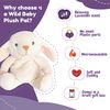 WILD BABY Stuffed Animal Easter Bunny Rabbit - Microwavable Bunny Stuffed Animal with Aromatherapy for Babies and Kids - 10 inches Bunny Plush Toy