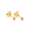 Gold Dipped 5mm Sterling Silver Ball Stud Earrings