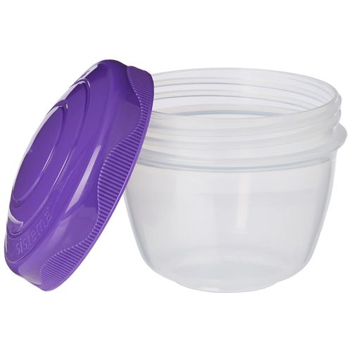 Sistema Yogurt To Go 150ml Round Storage Containers, Stackable Storage Containers with Lids, Pack of 2