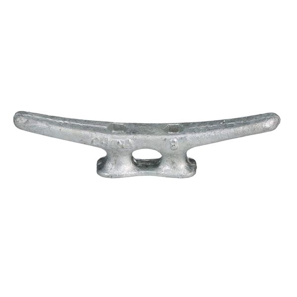 Seachoice Open Base Dock Cleat, Galvanized Gray Iron, 8 In.