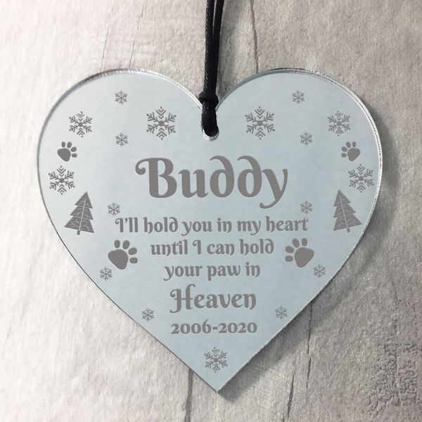 RED OCEAN Personalised Dog Memorial Christmas Bauble Hanging Tree Decoration Pet Gifts