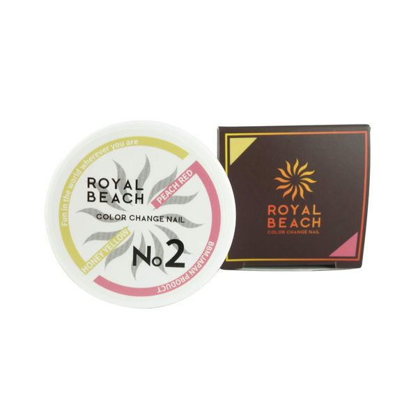 ROYAL BEACH Royal Beach Color Change Gel Nail HONEY YELLOW to PEACH RED Yellow/Peach 0.2 oz (5 g)