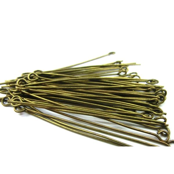 beadsvision 100 Kettelstifte 45mm Farbe Bronze Stifte Nietstifte #S568