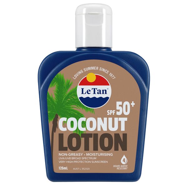 Le Tan Sunscreen Lotion Coconut SPF 50+, 4.2 fl oz (125 ml), Sunscreen 4.2 fl oz (125 ml) (x 1)