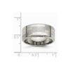 Solid Stainless Steel Men's Textured Ring Band Size 12.5