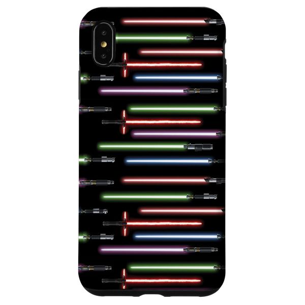 Case for iPhone XS Max Star Wars Lightsabers Neon Black