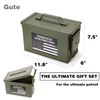 Gifts for Dad & Men Gift Box Real 50 Cal Ammo Set - Fathers Day Grooming & Shaving Set Perfect Gifts Ideas for Him - Military Storage Container, Skull Beer Mug Shave, Wash, Body Care & More - Skincare