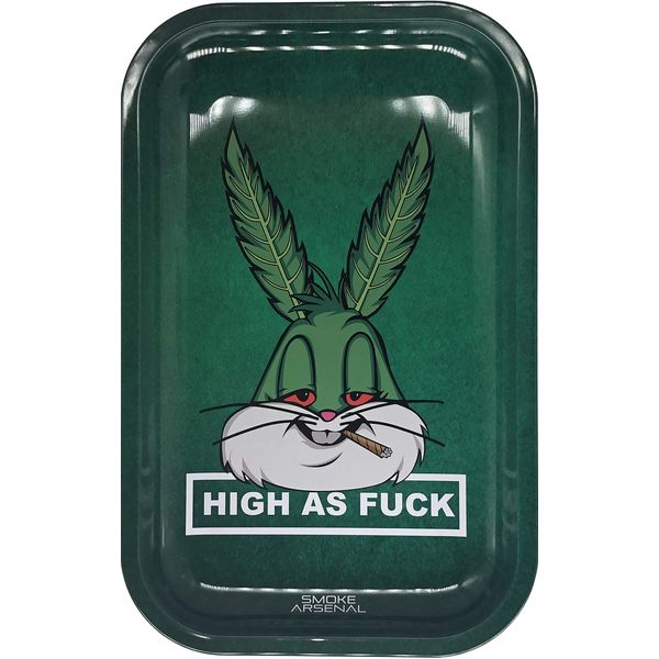 Smoke Arsenal Premium Medium Rolling Tray"Budz Bunny" 11x7