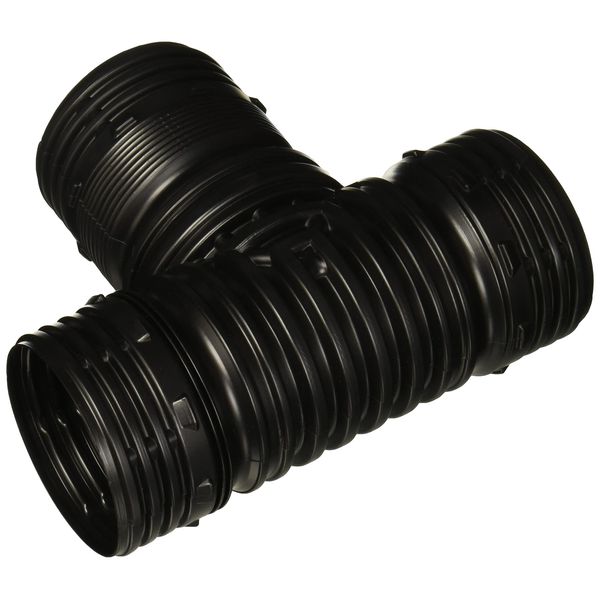 Flex-Drain ADP53702 Flexible T / Y, Landscaping Drain Pipe Adapter, 4inch, Black