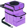 GPUSFAK Car Trash Can Foldable Garbage Bin Leakproof 2.3 Gallons Purple